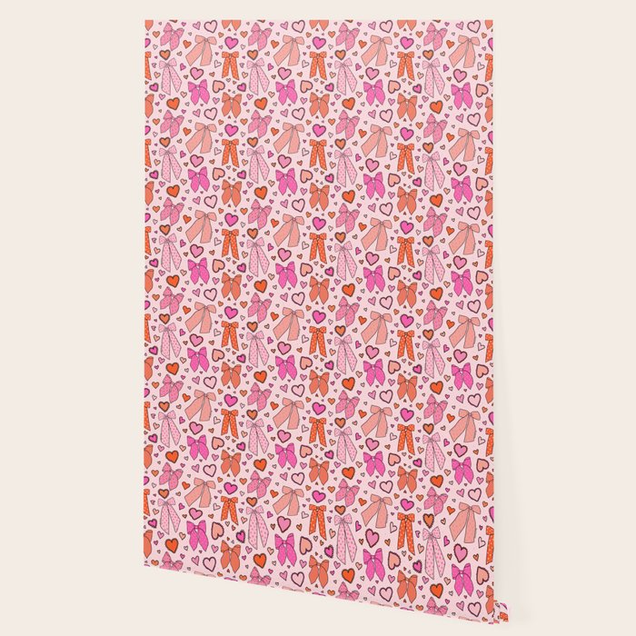 Valentine Bow Print Wallpaper Gallery Image 2