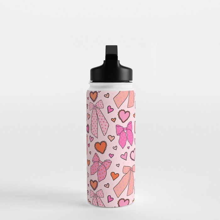 Valentine Bow Print Water Bottle Gallery Image 3