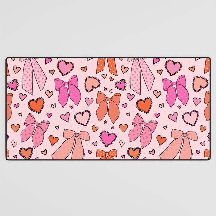 Valentine Bow Print Desk Mat Gallery Image 3