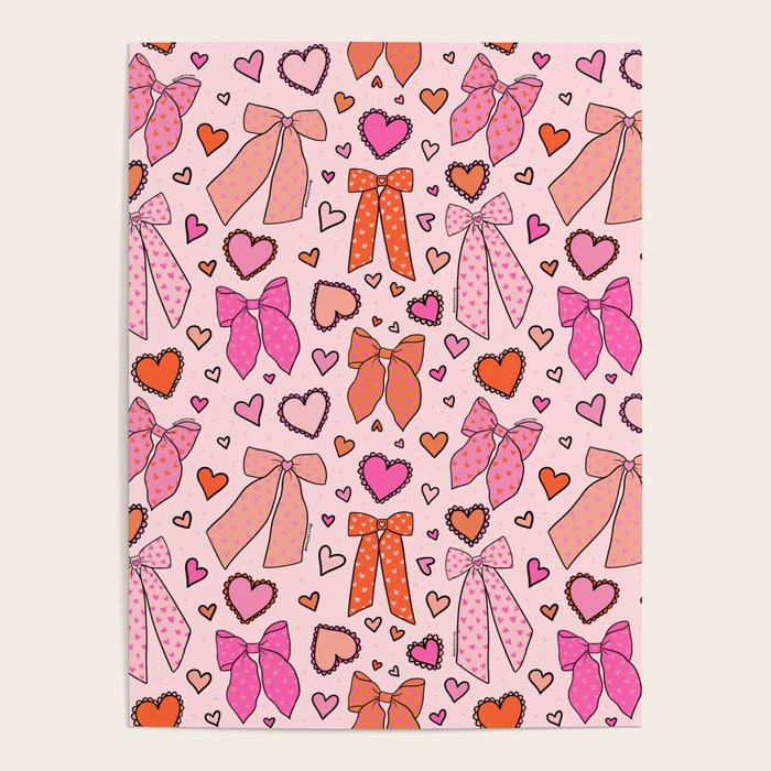 Valentine Bow Print Poster Gallery Image 4