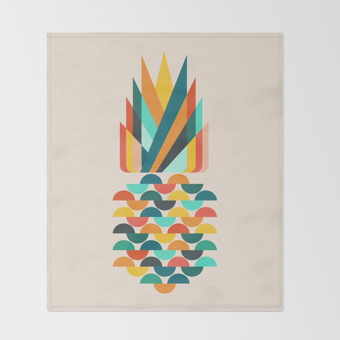 Groovy Pineapple Throw Blanket Gallery Image 2