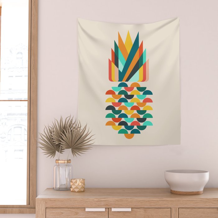 Groovy Pineapple Wall Tapestry Gallery Image 2