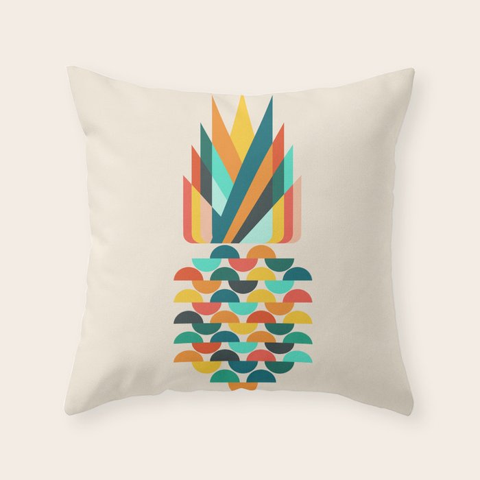 Groovy Pineapple Throw Pillow Gallery Image 1