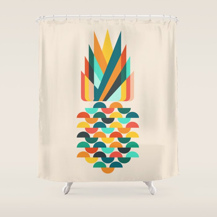 Groovy Pineapple Shower Curtain Gallery Image 1