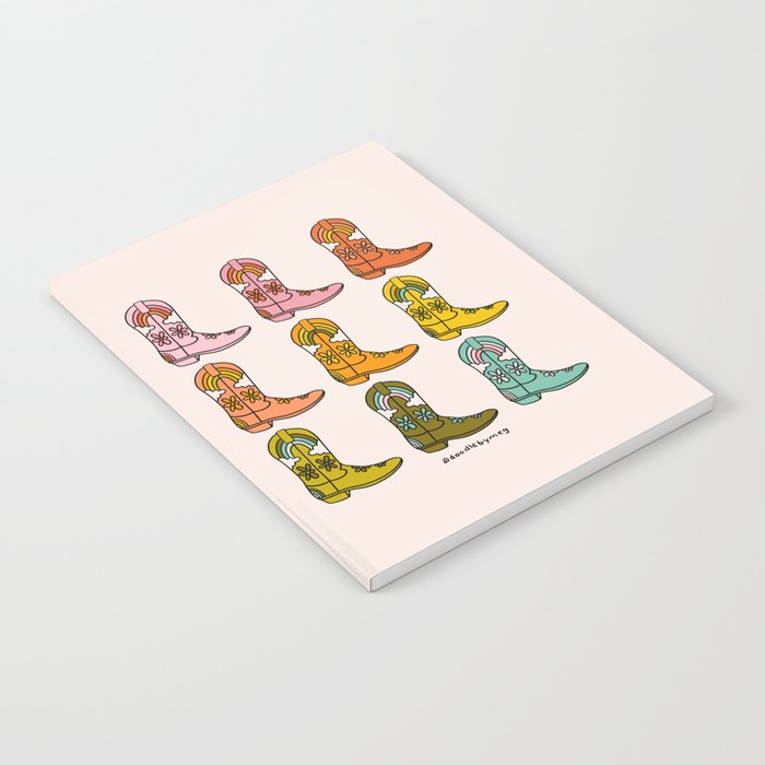 Rainbow Cowboy Boots Notebook Gallery Image 1