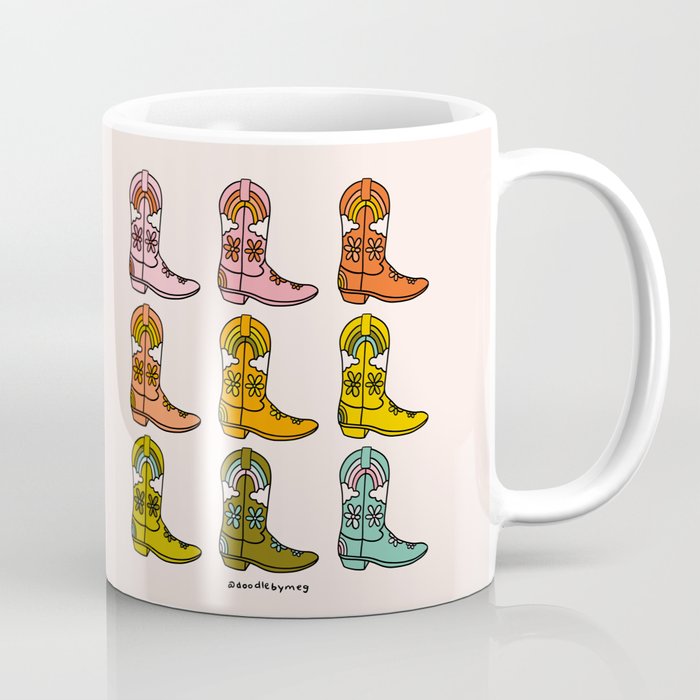 Rainbow Cowboy Boots Coffee Mug Gallery Image 1