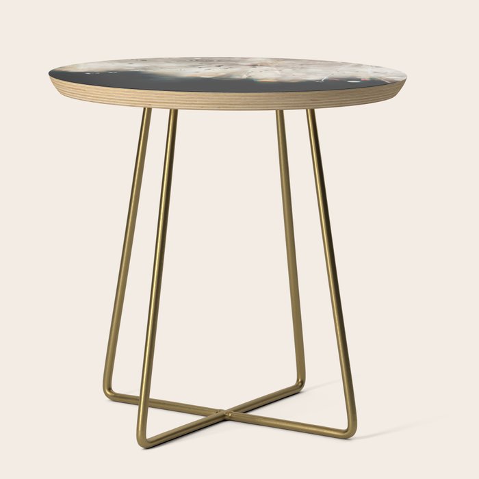 Dandelion Silver and Black rainbow sparkle Side Table Gallery Image 1