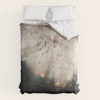 Dandelion Silver and Black rainbow sparkle Comforter Gallery Image 6
