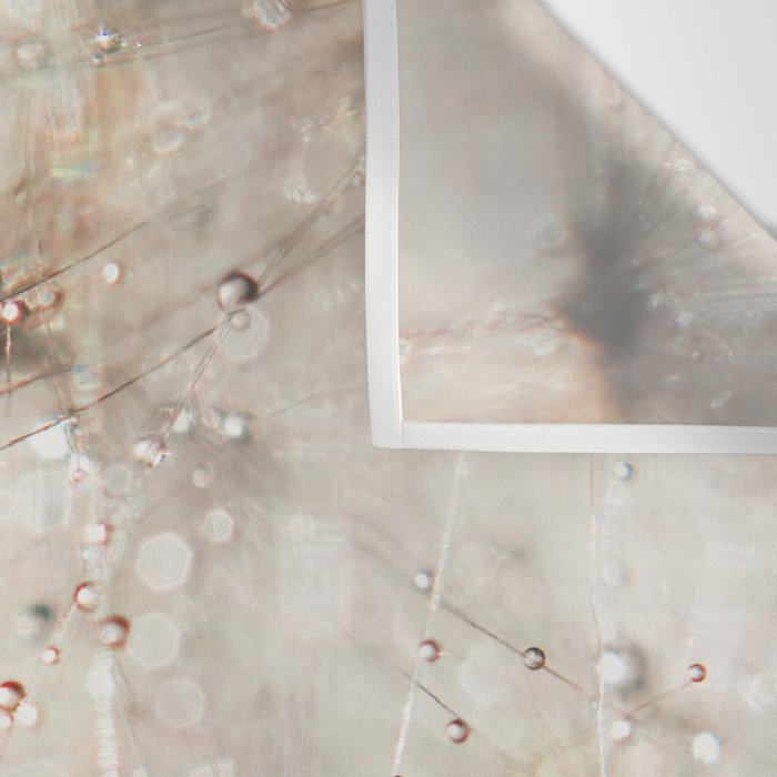 Dandelion Silver and Black rainbow sparkle Wall Tapestry Gallery Image 3