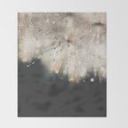 Dandelion Silver and Black rainbow sparkle Throw Blanket Gallery Image 2