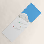 Snowy Mountain Skiers Yoga Mat Gallery Image 1