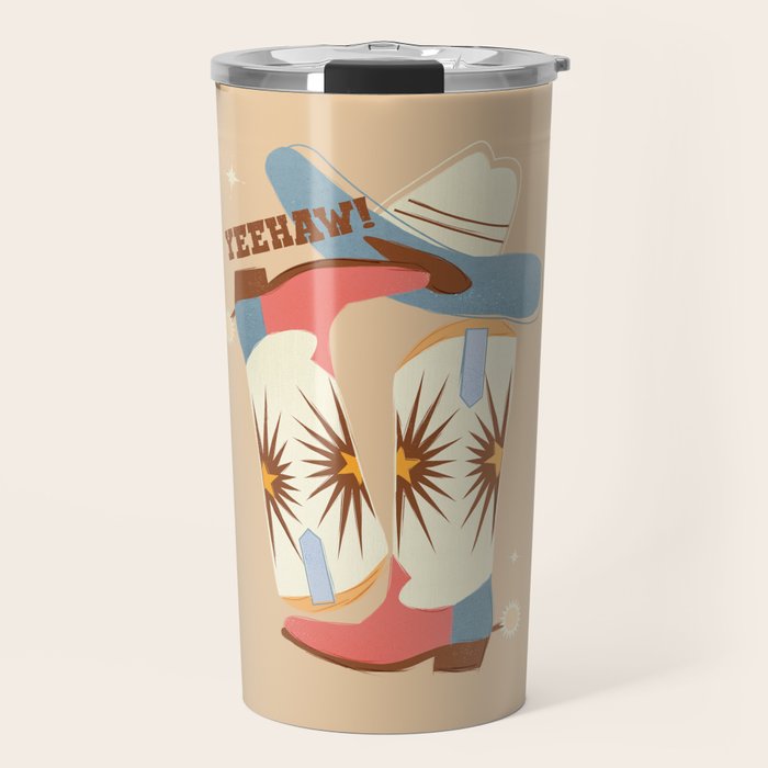 Yeehaw! Cowboy Boots Travel Mug Gallery Image 1