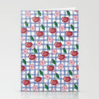 Watercolor Cherry Blossom Picnic Pattern Stationery Card Gallery Image 2