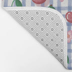 Watercolor Cherry Blossom Picnic Pattern Bath Mat Gallery Image 2
