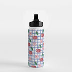 Watercolor Cherry Blossom Picnic Pattern Water Bottle Gallery Image 2
