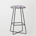 Watercolor Cherry Blossom Picnic Pattern Stool Gallery Image 1