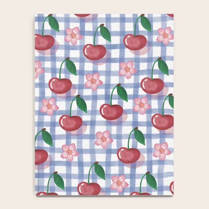Watercolor Cherry Blossom Picnic Pattern Notebook Gallery Image 4