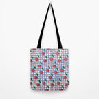 Watercolor Cherry Blossom Picnic Pattern Tote Bag Gallery Image 2