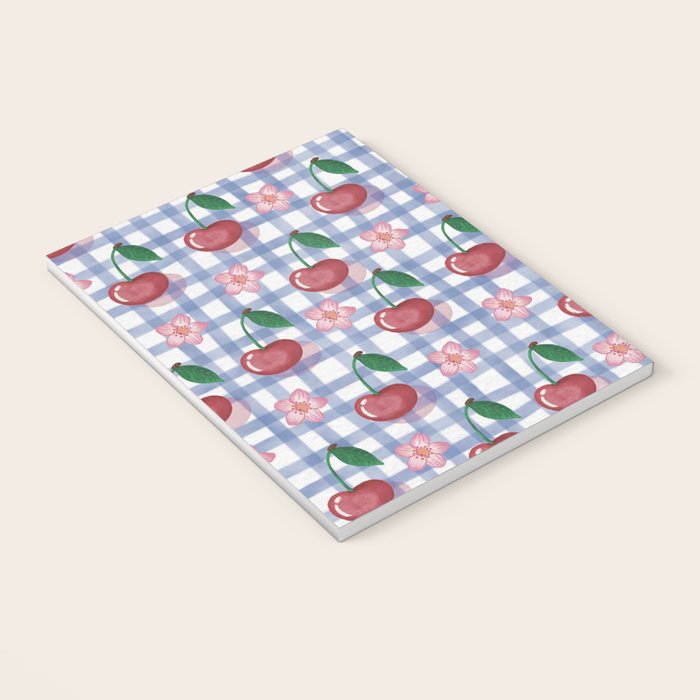 Watercolor Cherry Blossom Picnic Pattern Notebook Gallery Image 3