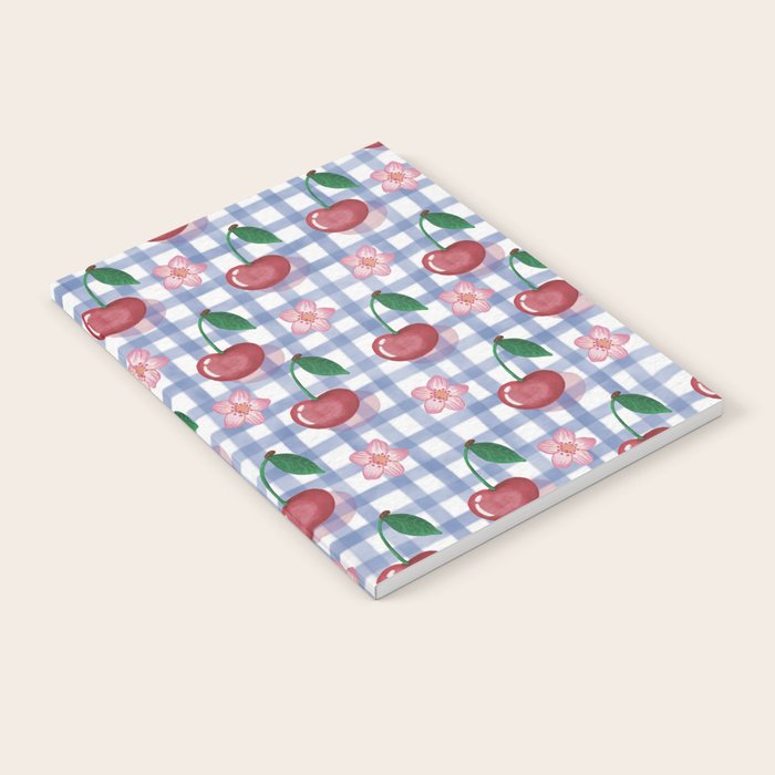Watercolor Cherry Blossom Picnic Pattern Notebook Gallery Image 1