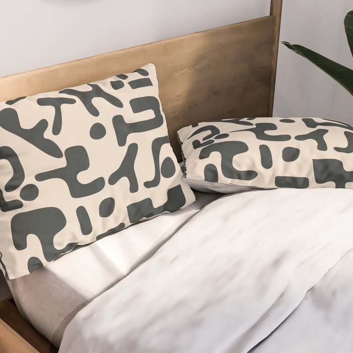 Organic Contemporary Modern Shapes 05 Pillow Sham Gallery Image 2