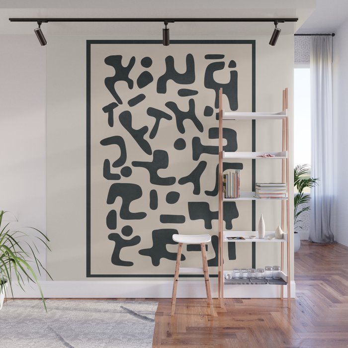 Organic Contemporary Modern Shapes 05 Wall Mural Gallery Image 1