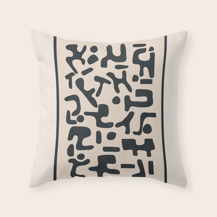 Organic Contemporary Modern Shapes 05 Throw Pillow Gallery Image 1
