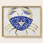 Crab - Navy & Gold Serving Tray Gallery Image 1