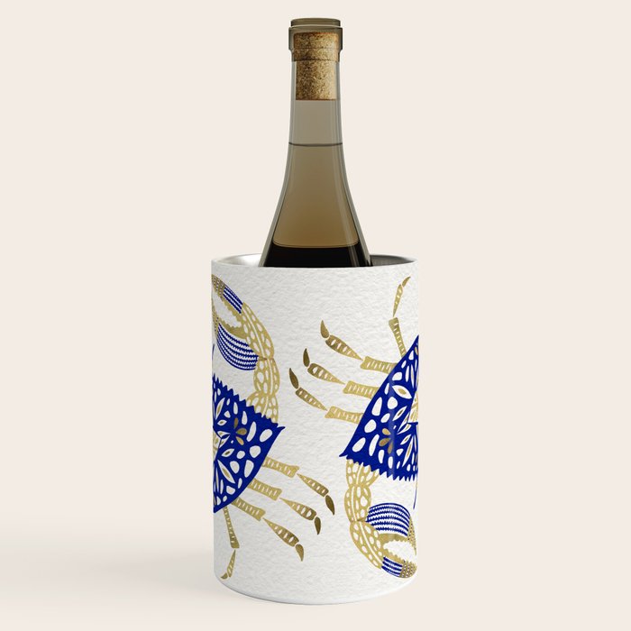 Crab - Navy & Gold Wine Chiller Gallery Image 1