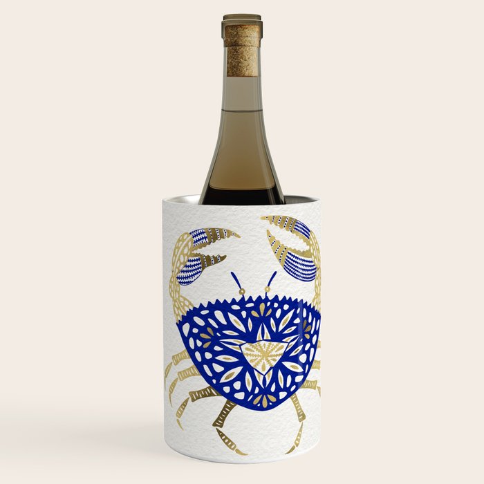 Crab - Navy & Gold Wine Chiller Gallery Image 2