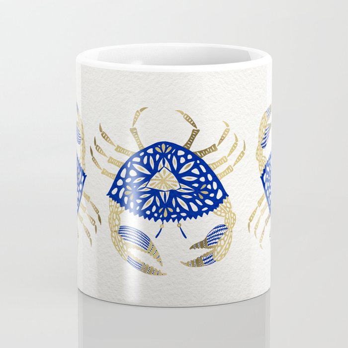 Crab - Navy & Gold Coffee Mug Gallery Image 4