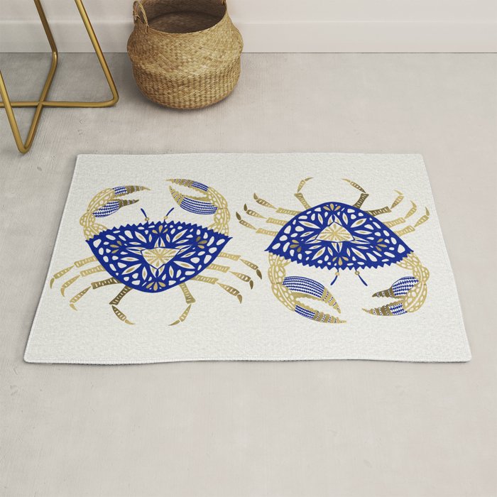 Crab - Navy & Gold Rug Gallery Image 1