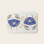 Crab - Navy & Gold Bath Mat Gallery Image 1