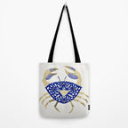 Crab - Navy & Gold Tote Bag Gallery Image 2