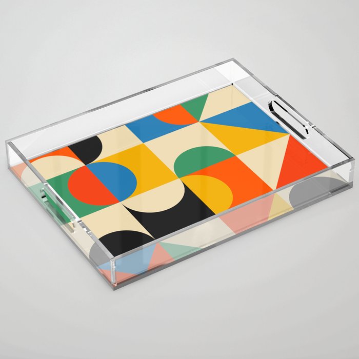 Happy Geometry Acrylic Tray Gallery Image 1
