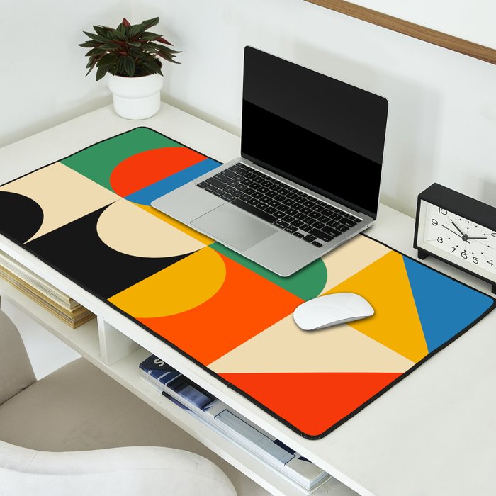 Happy Geometry Desk Mat Gallery Image 2