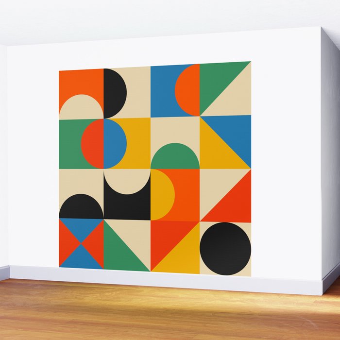 Happy Geometry Wall Mural Gallery Image 2