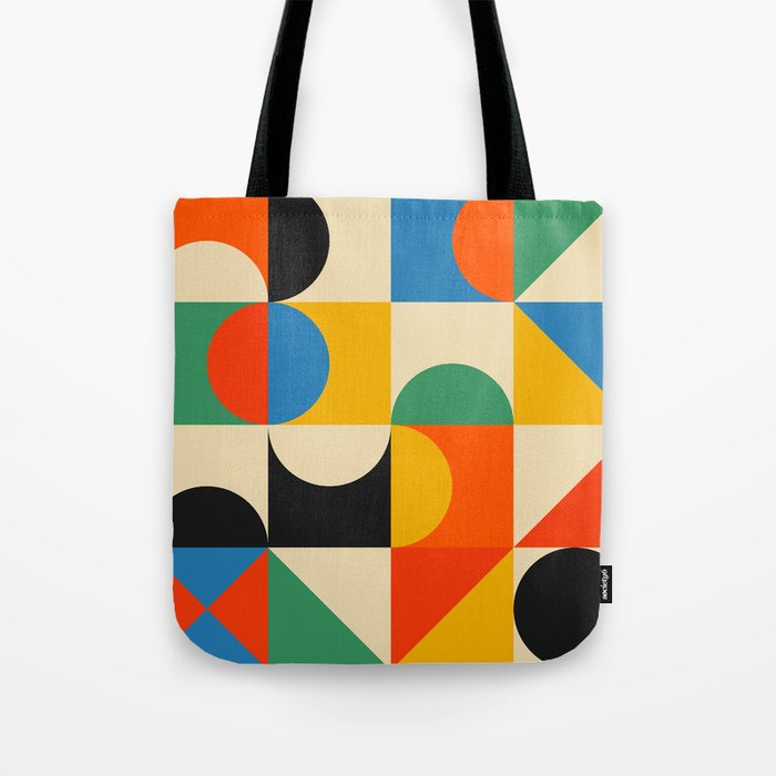 Happy Geometry Tote Bag Gallery Image 1