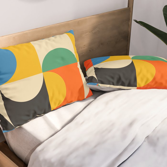 Happy Geometry Pillow Sham Gallery Image 2