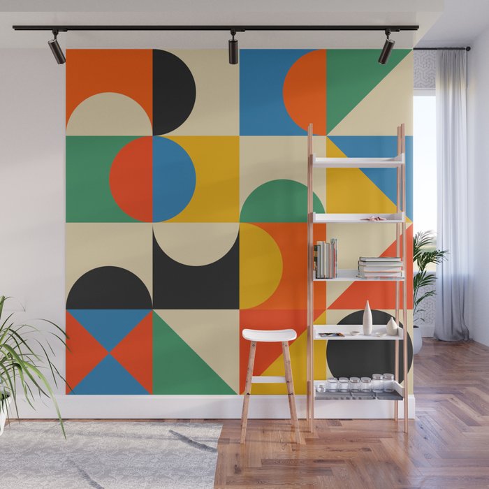 Happy Geometry Wall Mural Gallery Image 1