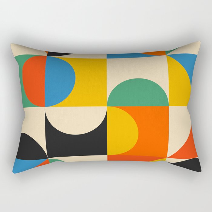 Happy Geometry Rectangular Pillow Gallery Image 1