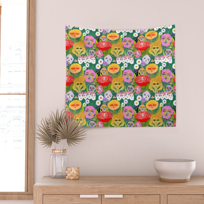 flower garden Wall Tapestry Gallery Image 2