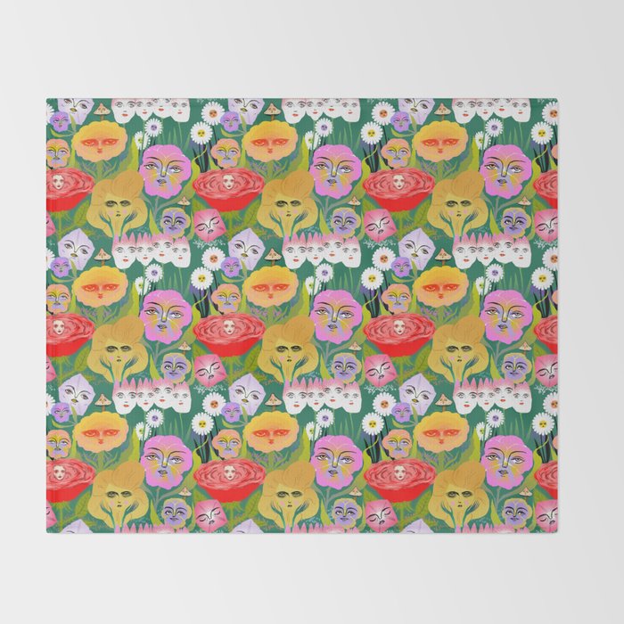 flower garden Throw Blanket Gallery Image 2