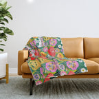 flower garden Throw Blanket Gallery Image 1