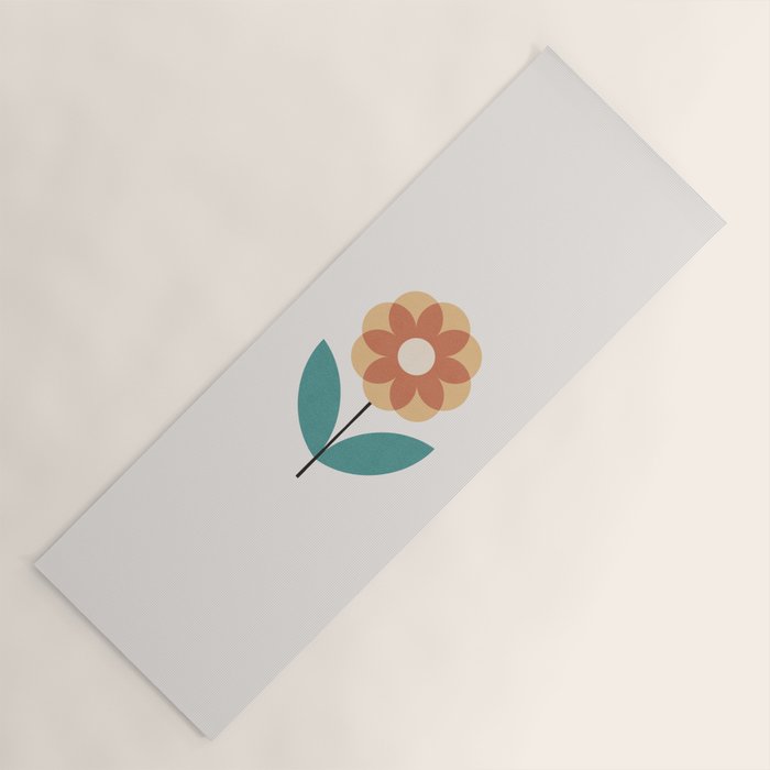 Retro Flower 2-1 Yoga Mat Gallery Image 1