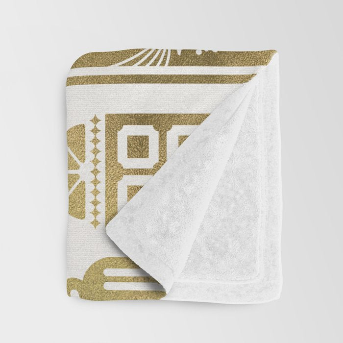 Moroccan Doors - Gold Palette Throw Blanket Gallery Image 3