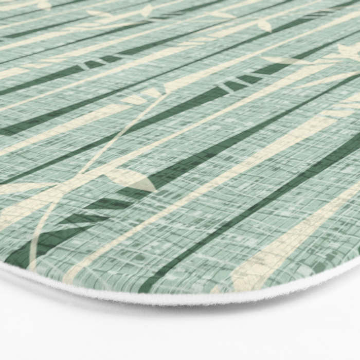Vintage Bamboo Stripes ©studioxtine Bath Mat Gallery Image 3