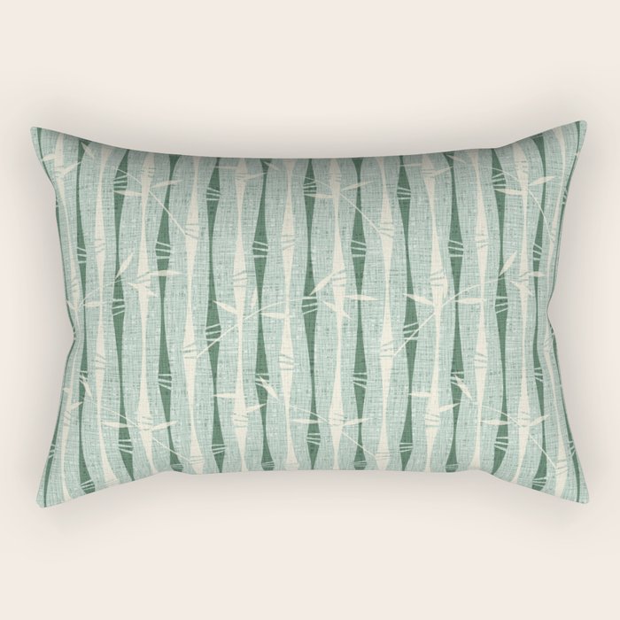 Vintage Bamboo Stripes ©studioxtine Rectangular Pillow Gallery Image 1