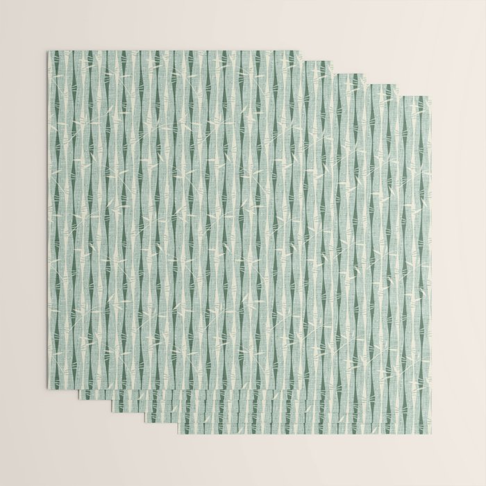 Vintage Bamboo Stripes ©studioxtine Wrapping Paper Gallery Image 3