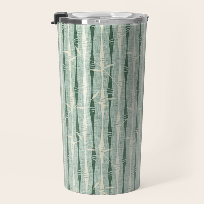 Vintage Bamboo Stripes ©studioxtine Travel Mug Gallery Image 3